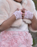 Pink Rose Lace Gloves - Steampunk-Wolf-Kidz