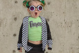 Kid's Black Checkerboard Blazer- Reversible unisex jacket for boys and girls
