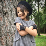 Black Lace fingerless gloves for Girls