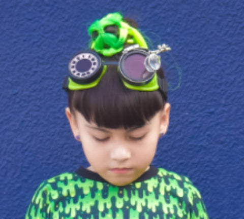 Slimer Green Steampunk Goggles