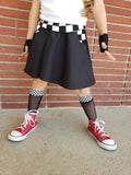 Checkered Mesh Knee Socks