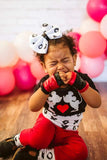 Rockstar Red and Black Gloves Metallic Vegan Leather Kids Adults