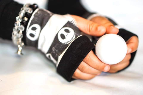 Jack Skull Fingerless Gloves for kids and adults Burton Fans