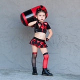 Harley Red Black Knee High Socks Baby Toddler Girl