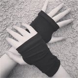 Basic black fingerless gloves for Kids