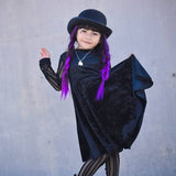 Little Goth Girl Dress~ Black Velvet Skirt Toddler Big Girls