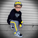 Custom Checkerboard Pants or Shorts Pick your Accent Color Unisex Kids Unisex Sizes