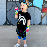 Gloves~ Rainbow Vans Checkerboard fingerless gloves for Kids and Adults