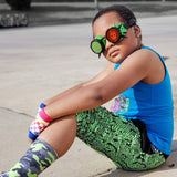 Gloves~ Rainbow Vans Checkerboard fingerless gloves for Kids and Adults