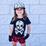 Basic black fingerless gloves for Kids