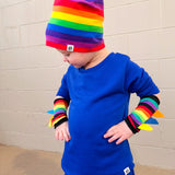 Rainbow Dino Spiked Sleeves Arm Warmers for Kids and Adults Dragon Cosplay