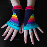 Rainbow Punk Gloves for Kids and Adults