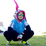 Electric Easter Bunny Short sleeve Hoodies for boys and girls