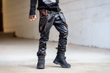 Black and Brown Vegan Leather Steampunk Strappy Pants Unisex Kids