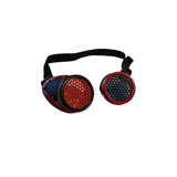 Harley. Syeampunk Goggles Red Black Harlequin