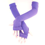 Solid Color Arm Warmers Long Fingerless Gloves for kids and adults