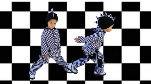 Coveralls for Kids- Unisex Checkerboard Custom Color Options Baby Toddler Boys Girls