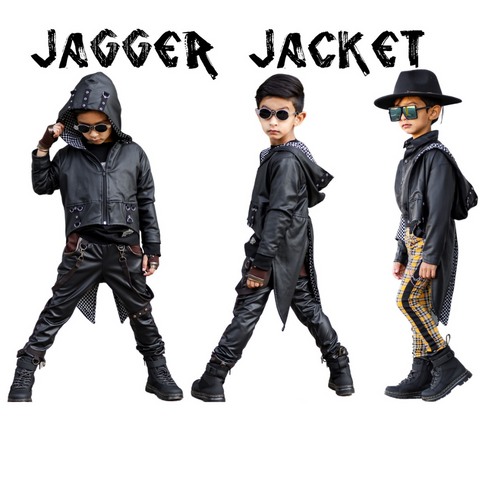 Jagger Jacket-vegan,leather trench coat tail coat kids
