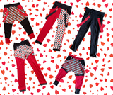 Checkered Punk  Skinny Pants with Straps in Red Black